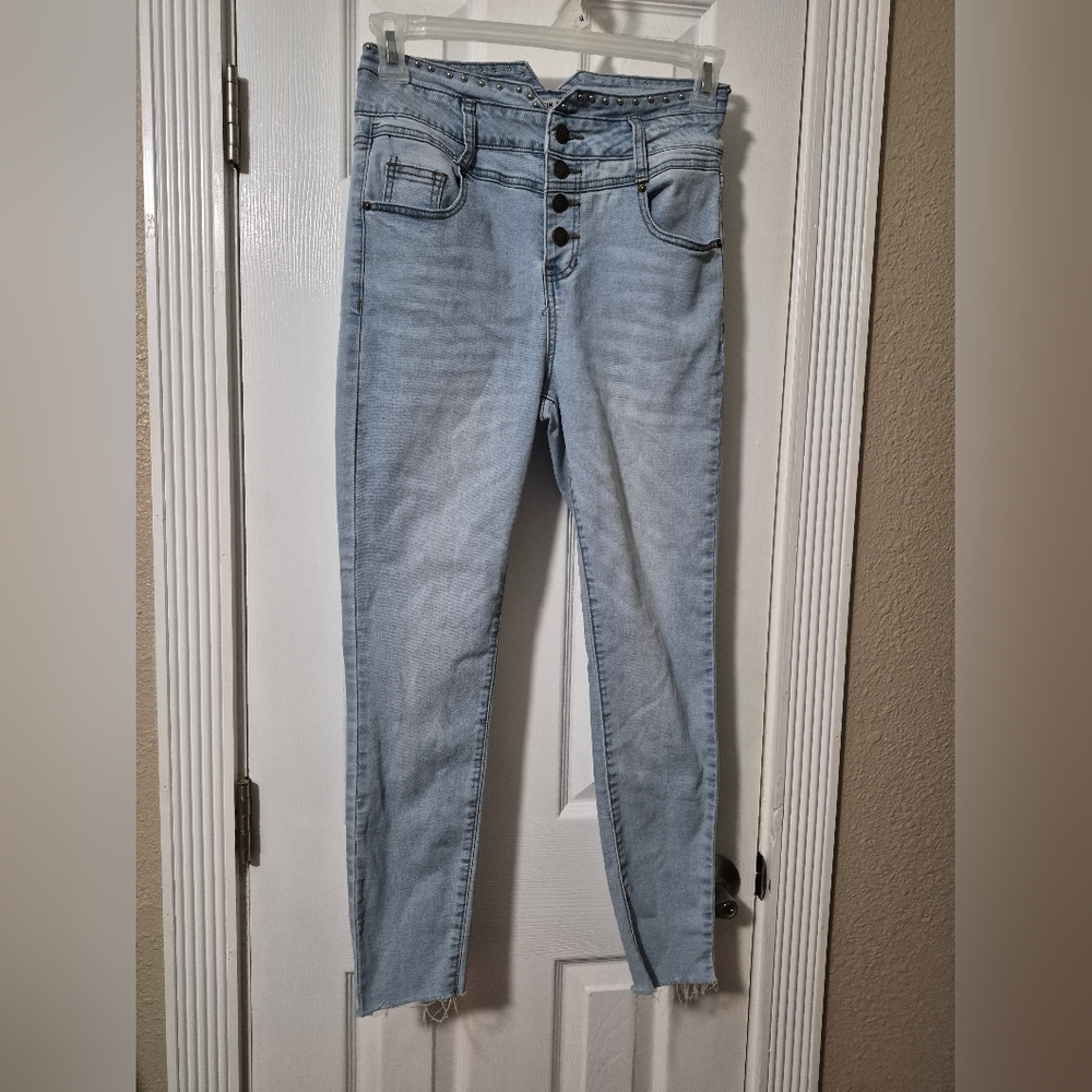 Light Blue Stretch High-Waisted Women Jeans